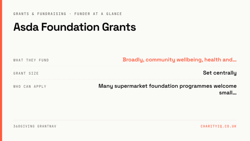 Asda Foundation Grants