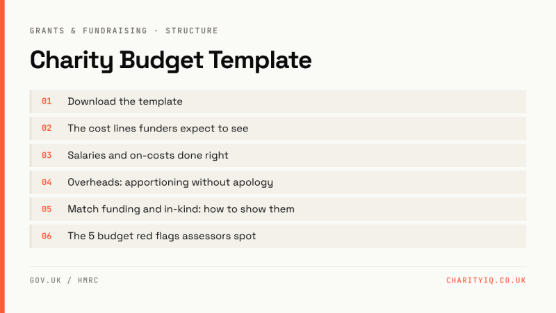 Charity Budget Template