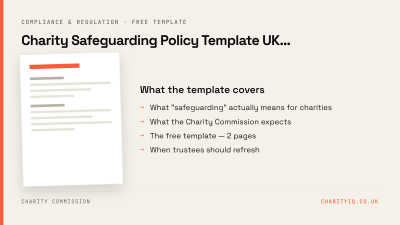 Charity Safeguarding Policy Template UK 2026 (Free, Trustee-Ready)