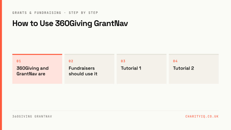 How to Use 360Giving GrantNav