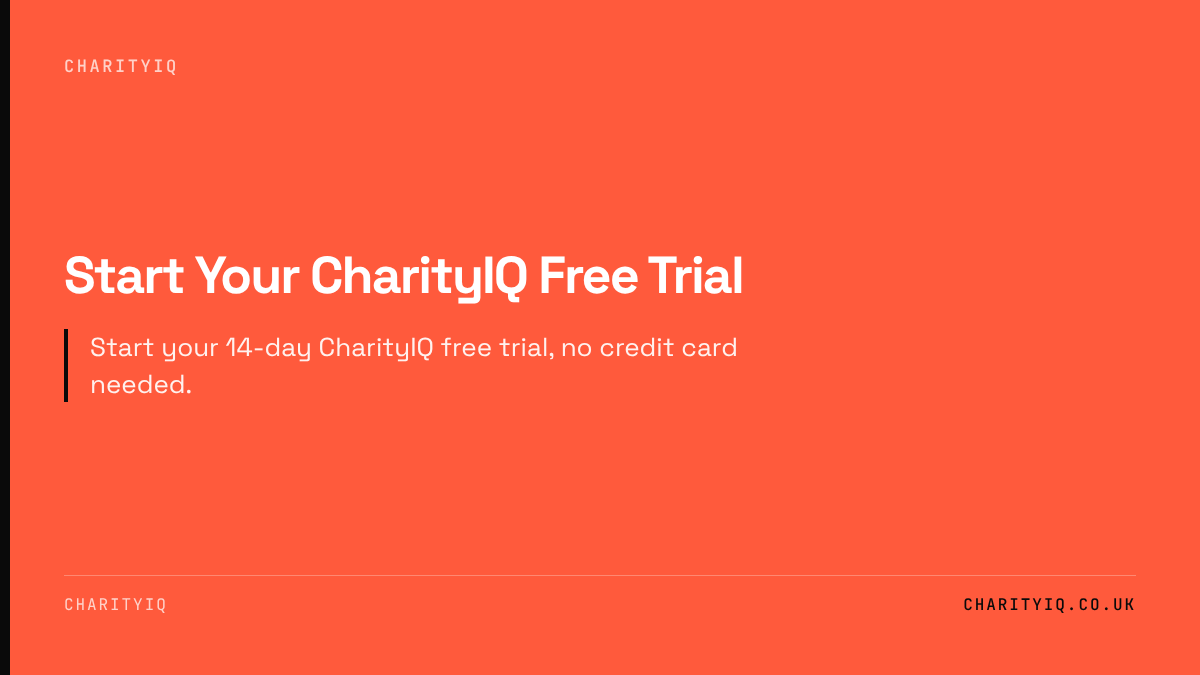 Start Your CharityIQ Free Trial. Start your 14-day CharityIQ free trial, no credit card needed.