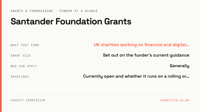 Santander Foundation Grants