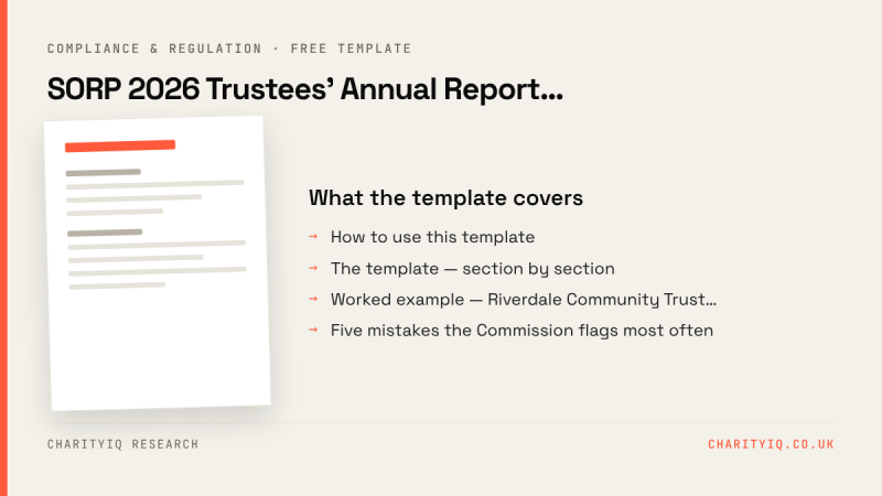 SORP 2026 Trustees’ Annual Report Template (Free, Tier-Aware)