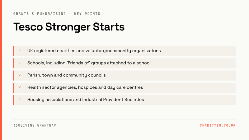 Tesco Stronger Starts